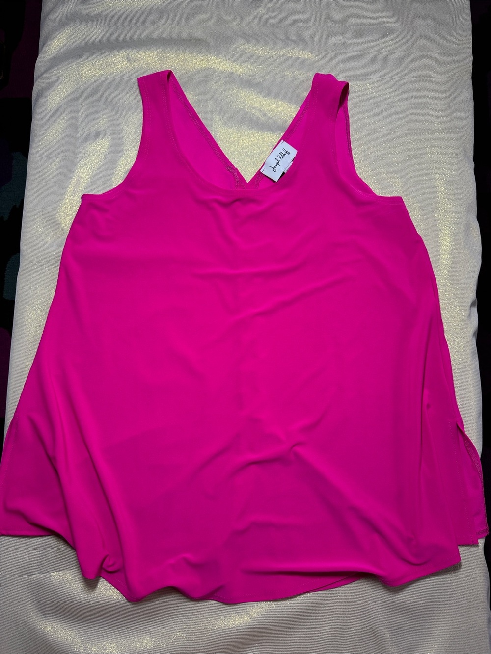 Joseph Ribkoff V-Neck Sleeveless Tank Top - Fuchsia